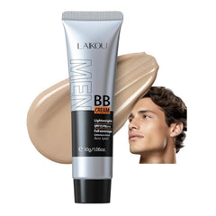 Hydrating Men BB Cream SPF 15 PA++, Full-Coverage Foundation&Concealer, Mens Face Moisturizer Cream, Face Makeup for All Skin Types, Evens Skin Tone, Oil Control and Cover Flaws, Natural 240