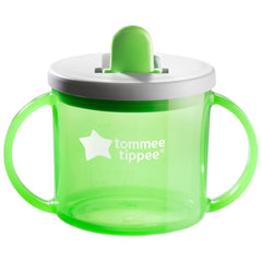 Tommee eTippe Essentials First Cup, Leak-Proof Baby Sippy Cup for Easy Transition to Independent Drinking - BPA-Free, Spill-Proof Toddler Training Cup, 190ml, 4 months+, Green