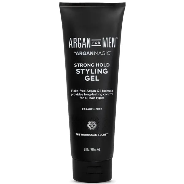 Argan Magic Strong Hold Styling Gel Flake Free Argan Oil Formula for Superior Hold and Long lasting Control Paraben Free