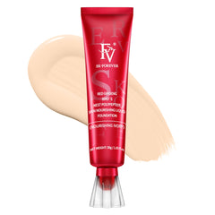 FV Waterproof Dewy Foundation - Lightweight, Medium Coverage, Long Lasting Liquid With Natural Finish - Hydrating for Dry/Combination Skin, 30g, Nourishing Ivory