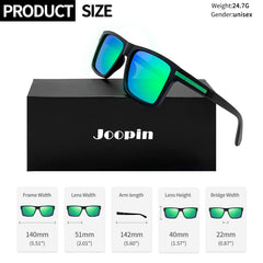 Joopin Sunglasses for Men Women, Polarized Vintage Square Sun Glasses Lightweight TR90 Frame UV400 Protection