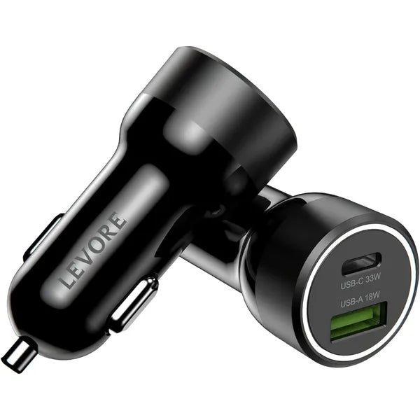 Levore Car Charger 51W Power Delivery PD 2-Ports