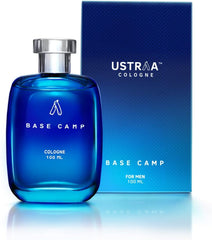 Ustraa Base Camp Cologne - 100 ml - Perfume for Men | Cool, Crisp Fragrance of the Mountains | Long-lasting | Zingy, Aquatic Notes with Fresh Masculine Fragrance