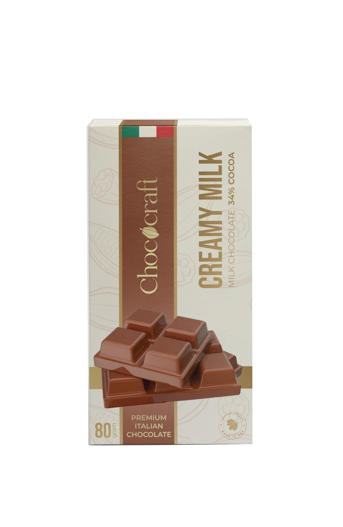 Chococraft Ultra Premium Italian Milk Chocolate Bar - 80g
