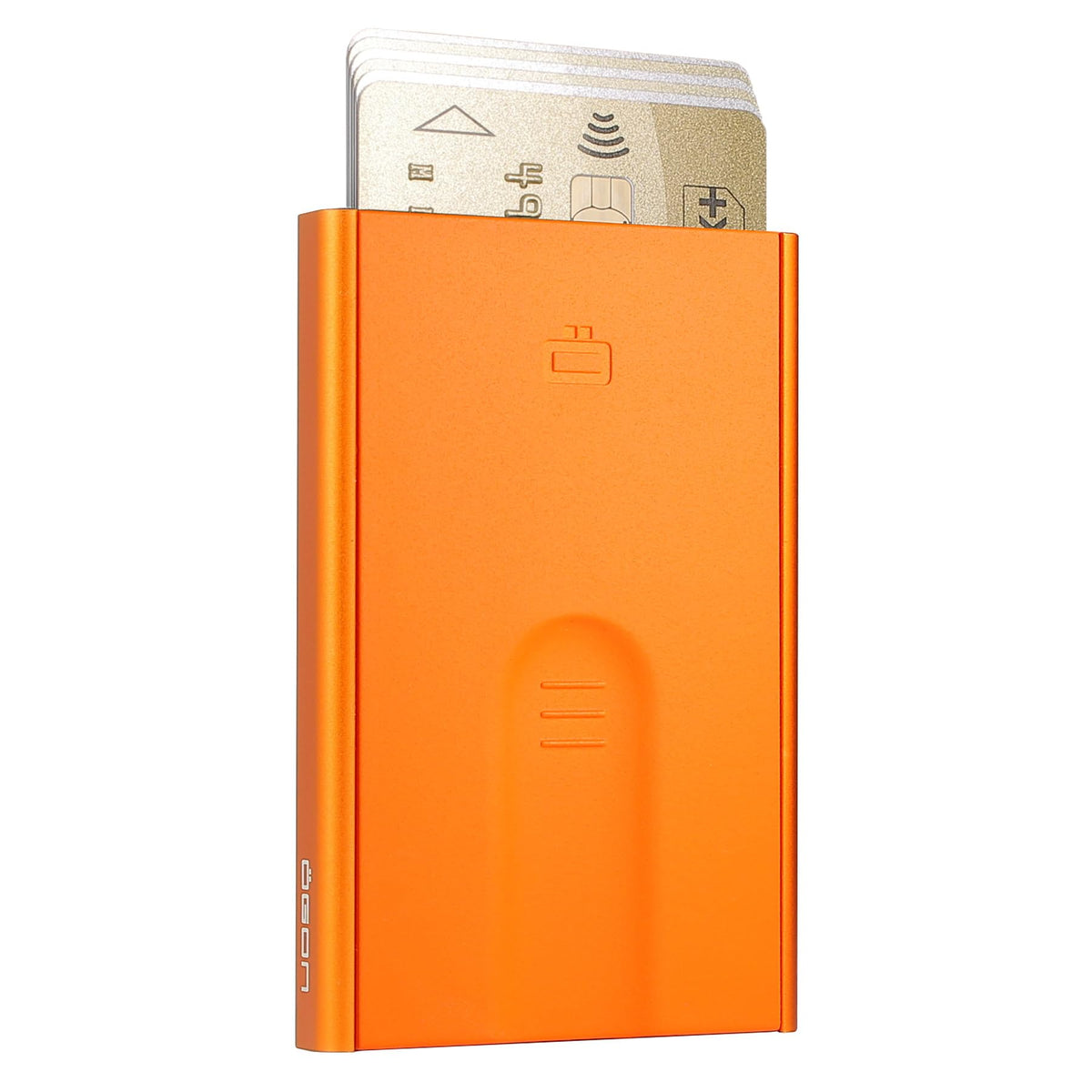 OGON Aluminum automatic card holder Slider - RFID Blocking – The original minimalist slim wallet for men and women - Up to 6 cards