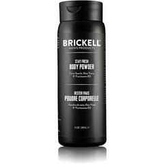 Brickell Men's Products Stay Fresh Body Powder for Men, Natural and Organic Talc-Free, Absorbs Sweat, Keeps Skin Dry, Scented, 5 oz