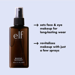 e.l.f. Makeup Mist & Set, Hydrating Setting Spray For Setting & Reviving Makeup, Soothes & Hydrates Skin, Infused With Vitamin A, Vegan & Cruelty-free