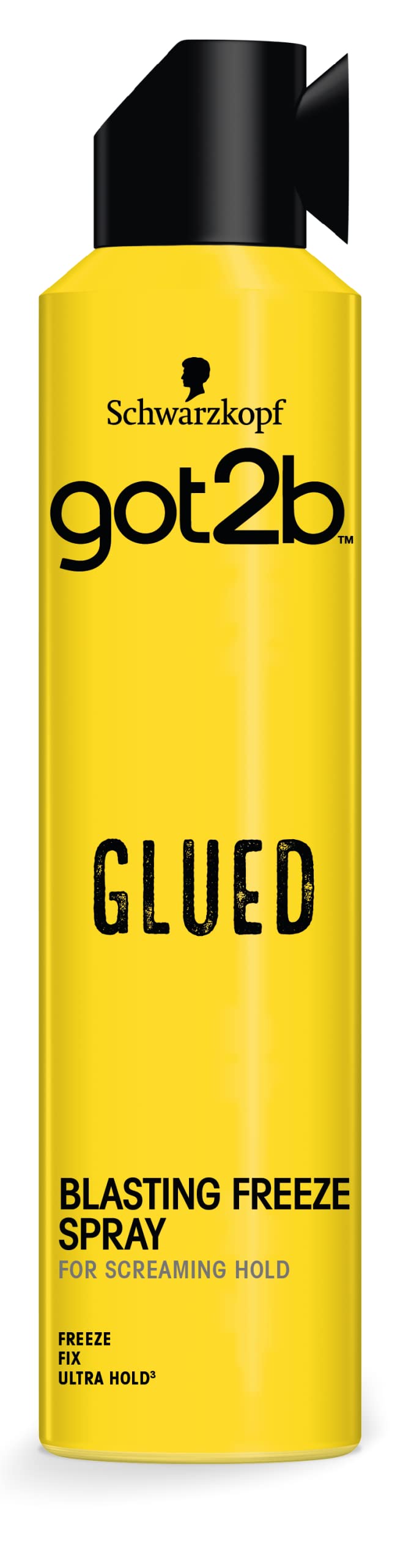 Schwarzkopf Got2b Glued Hairspray, Ultra Strong Hold Hair Spray, High Hold Strong Fixation, 300 ml