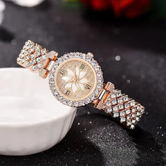 KASTWAVE Luxury Women Wrist Watches, Fashion Casual Quartz Watch Ladies Watch, Watch Luxury Crystal Rhinestone Diamond Wrist Watch Stainless Steel Fashion Bling Iced-Out Watch