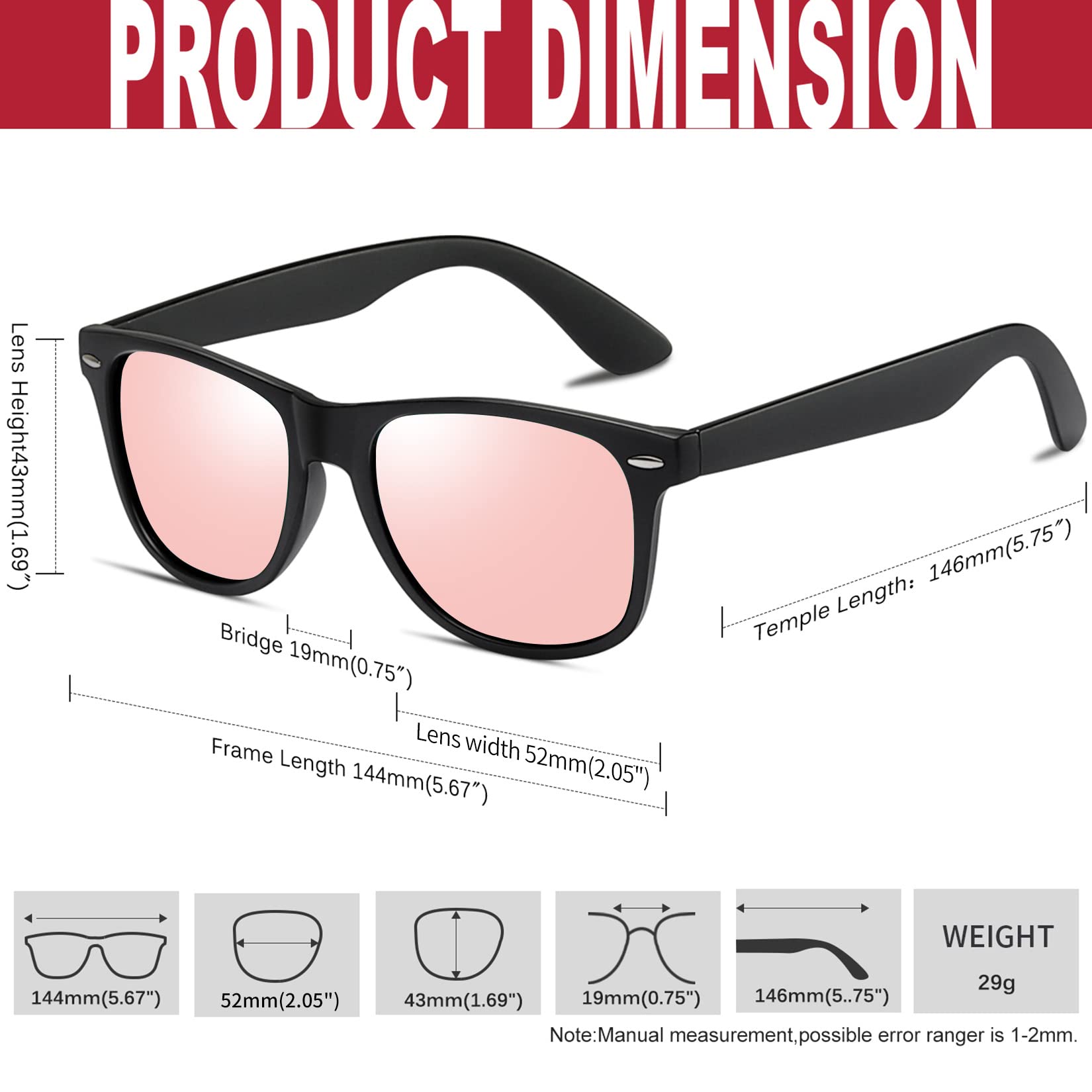 KANASTAL Polarized Sunglasses Men, Fashion Square Sun Glasses Women, Classic Shades for Womens, Driving Fishing Outdoor 100% UV400 Protection