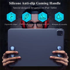 ECVV Mobile PUBG Game Controller For Ipad Tablet, Six Finger Gamepad Joystick Continuous Click, Sensitive Shoot Aim Grip Trigger Switches Joystick