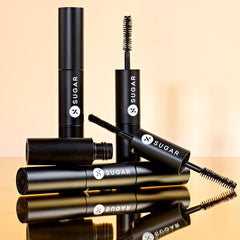 Sugar Cosmetics - Double Date Mascara - Extreme Volume Mascara - 01 Black Jack (Black Mascara) - Ultra Thick Mascara for Dramatic Lashes, Transfer Proof, Lasts Up to 24 Hours