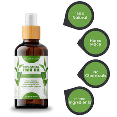 OAUSTAR Hair Oil - 100% Organic Natural Herbal Hair Growth Treatment-For All Hair Types (100&200ml) (100ml)