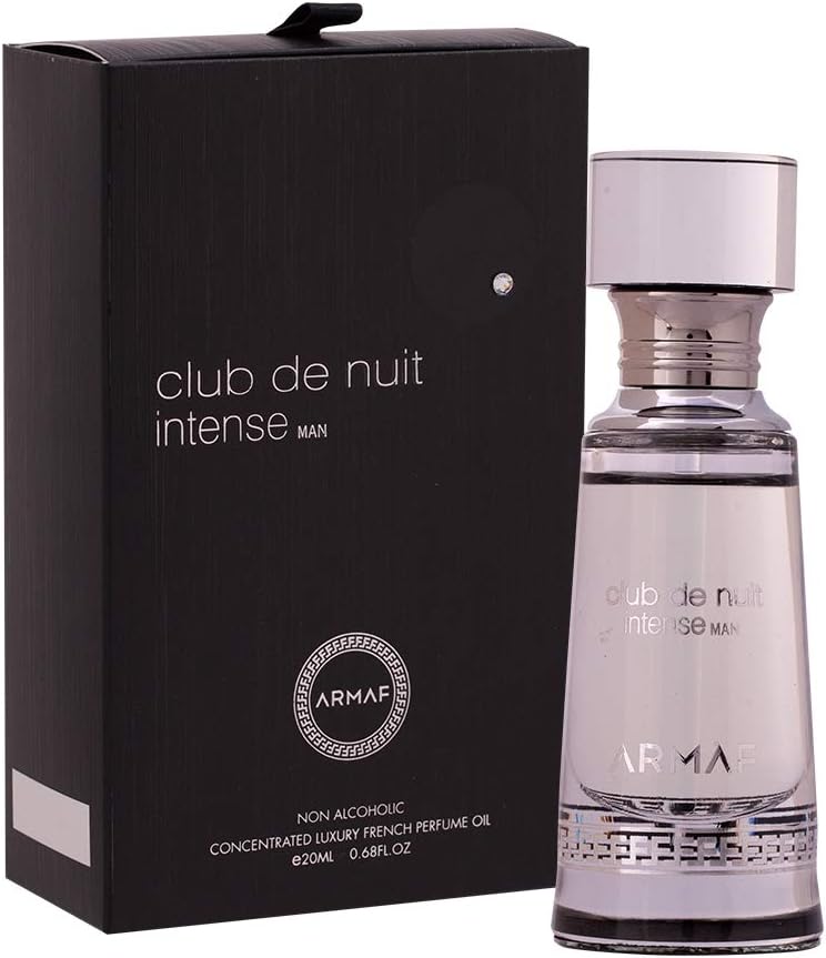 Armaf Non-Alcoholic Concentrated Perfume Oil - 20ML SUPER PACK OF 8 - For Men - Club De Nuit Intense - Beau Acute - Voyage Bleu - Hunter Intense - Tag Him Homme - Shades Wood - Blue Homme - Opus Homme