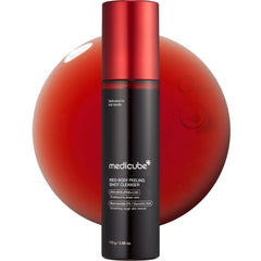 medicube Red Body Peeling Shot, Strawberry Skin Body Spray Cleanser, AHA + BHA + Succinic Acid, Exfoliating, 3.88 oz.