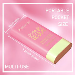 OBABO Blush Stick, Blush Cream for Cheeks Eyes Lips,Blush in Natural with Waterproof Sweat-Resistant, Tinted Solid Stick with Long Lasting, Nude Makeup Multi-Use Color Stick Creamy Blush (Shy Pink)