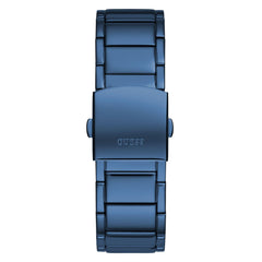 GUESS US Men's Blue and Diamond Analog Watch, one