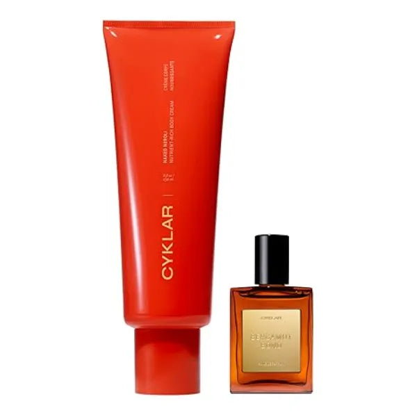 CYKLAR Nutrient Rich Body Cream. Naked Neroli & Bergamot Bond Perfume Oil Roll On Bundle