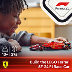 LEGO Speed Champions Ferrari SF-24 F1 Race Car Toy with a Collectible Formula 1 Driver Minifigure - Model Kits for 10+ Year Old Boys & Girls or Adult Motorsport Fans 77242