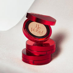 Espoir Pro Tailor Be Velvet Cushion SPF34 PA++ #3 Petal 0.45oz with 0.45oz Refill | Lightweight Matte Skin Full Coverage Cushion Foundation | Flawless Finish, Long-Lasting Comfort | Korean Makeup