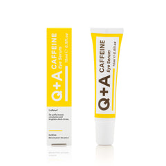 Q+A Caffeine Eye Serum | 15 ml | De-puffs, Boosts Circulation & Brightens Dark Circles | Infused with Caffeine, Green Tea & Pomegranate Extract | Ideal for Sensitive Skin