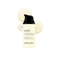 philosophy purity made simple pore minimizing facial serum with salicylic acid, lentil seed extract & lilac extract decreases the appearance of pores instantly, vegan formula - 1 fl oz