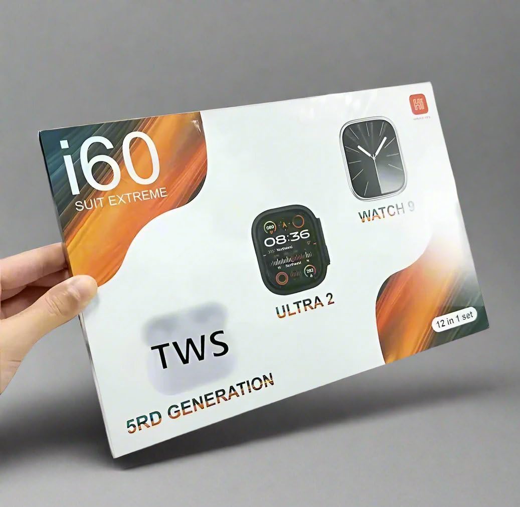 TWS I60-Suit Extreme Ultra 2 Smart Watch & Earphones, 3rd Generation (Gray)