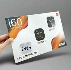 TWS I60-Suit Extreme Ultra 2 Smart Watch & Earphones, 3rd Generation (Gray)