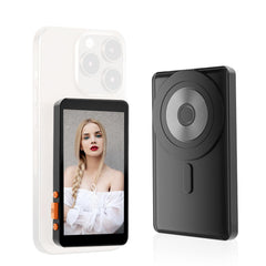 TERRIFI Selfie Monitor Screen for i-Phone – Magnetic Mount Wireless Connection, Ideal for Selfie Vlog, Live Streaming, TikTok, YouTube, Compatible with iOS and Android (Black)