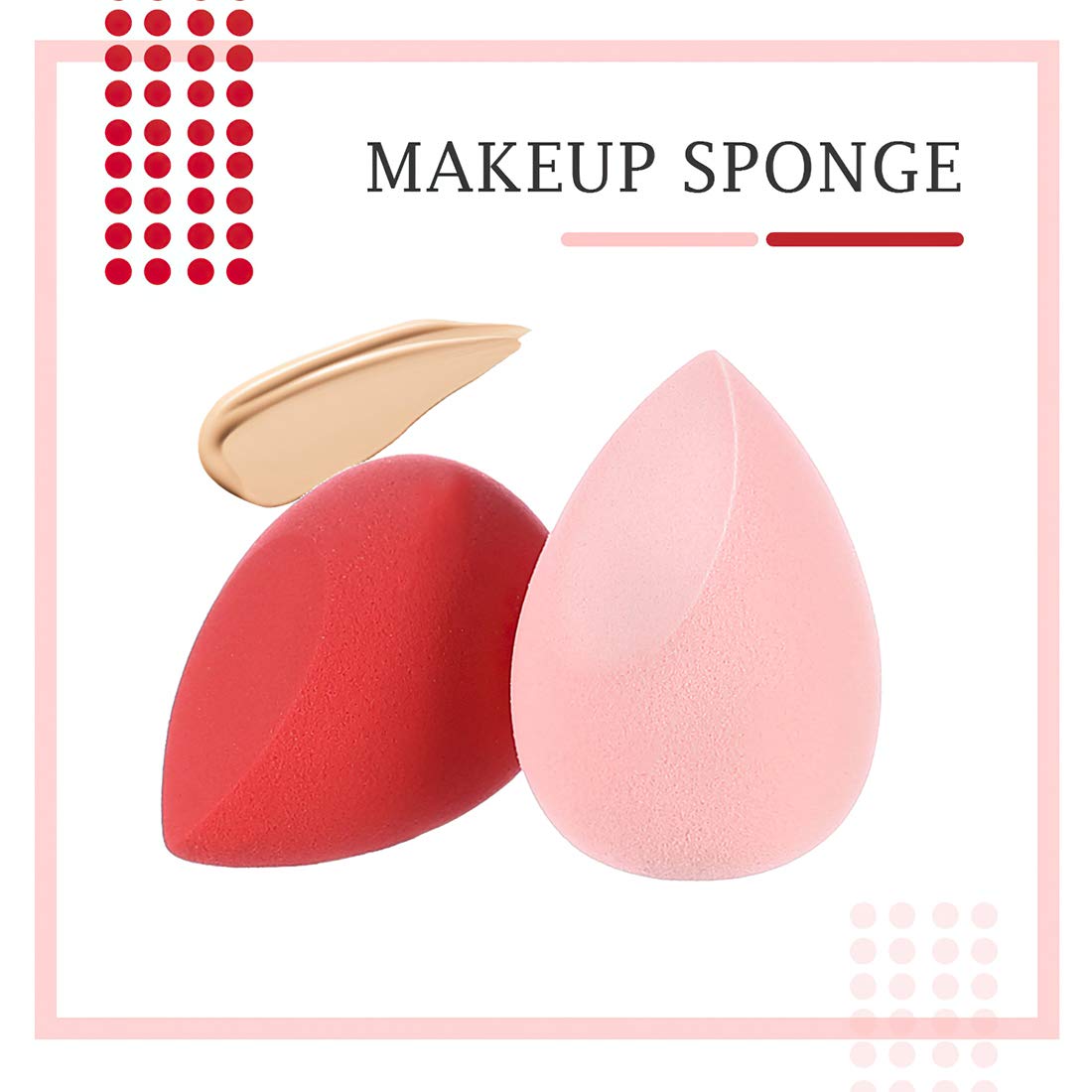 MINISO Womens Beauty Makeup Kits-Makeup Sponge, Egg Shape (photosynthesis)