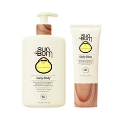 Sun Bum Daily SPF 50 Body Lotion & Glow Face Sunscreen Bundle, Broad Spectrum UVA/UVB Protection, Moisturizing with Vitamin E, Vegan & Hawaii 104 Compliant (Octinoxate & Oxybenzone Free)
