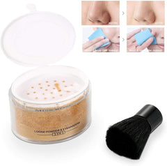 Professional Loose Face Powder, Makeup Kit Loose Powder, Facial Cosmetic for Setting or Foundation, Lightweight, Long Lasting(Gold)