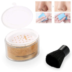 Professional Loose Face Powder, Makeup Kit Loose Powder, Facial Cosmetic for Setting or Foundation, Lightweight, Long Lasting(Gold)