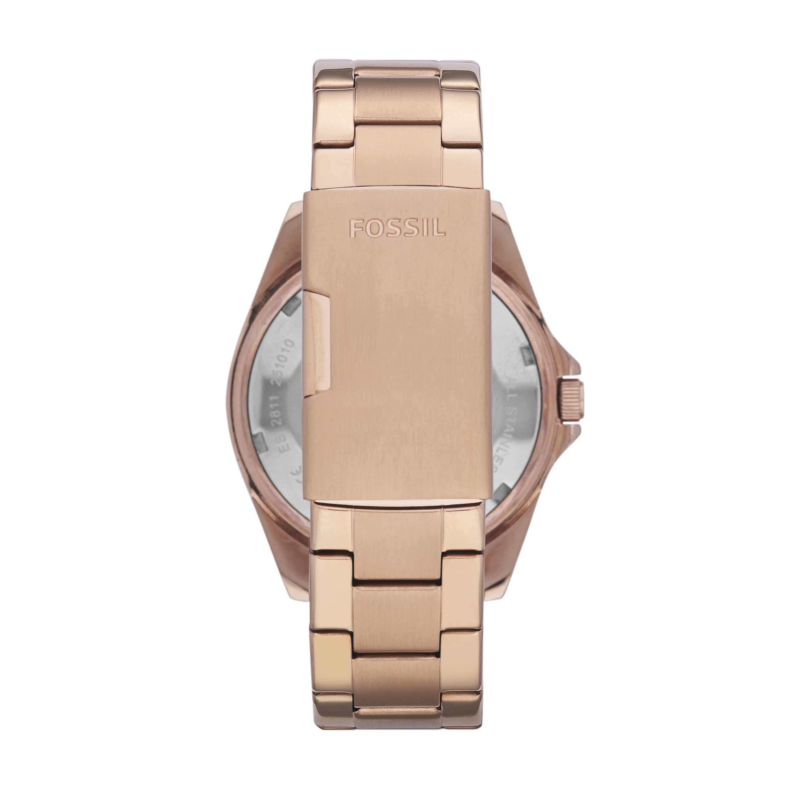 Fossil Women's Riley Stainless Steel Crystal-Accented Multifunction Quartz Watch, Riley Multifunction - ES2811 Rose Gold