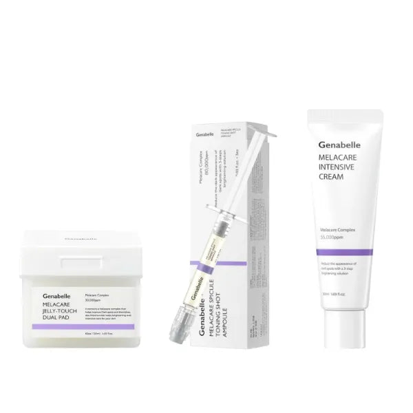 Genabelle Melacare Intensive Full Set - Melacare Intensive Cream (1.69 fl oz) & Spicule Toning Shot Ampoule (0.03 fl oz* 3ea) & Jelly Touch Dual Pad (4.05 fl oz)
