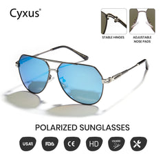 Cyxus Sunglasses for Men Women Classic Polarized Sunglasses UV400 Protection Anti Glare for Driving Outdoor