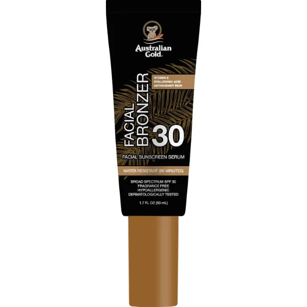 Australian Gold Face Sunscreen Serum SPF 30 | Instant Bronzer, 1.7 Fl Oz