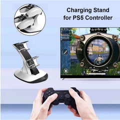 SKEIDO Controller Charger Dock for PS5 Dual Charging Stand Station Cradle Compatible with Sony Playstation 5 PS5 Controller Gamepad Joystick