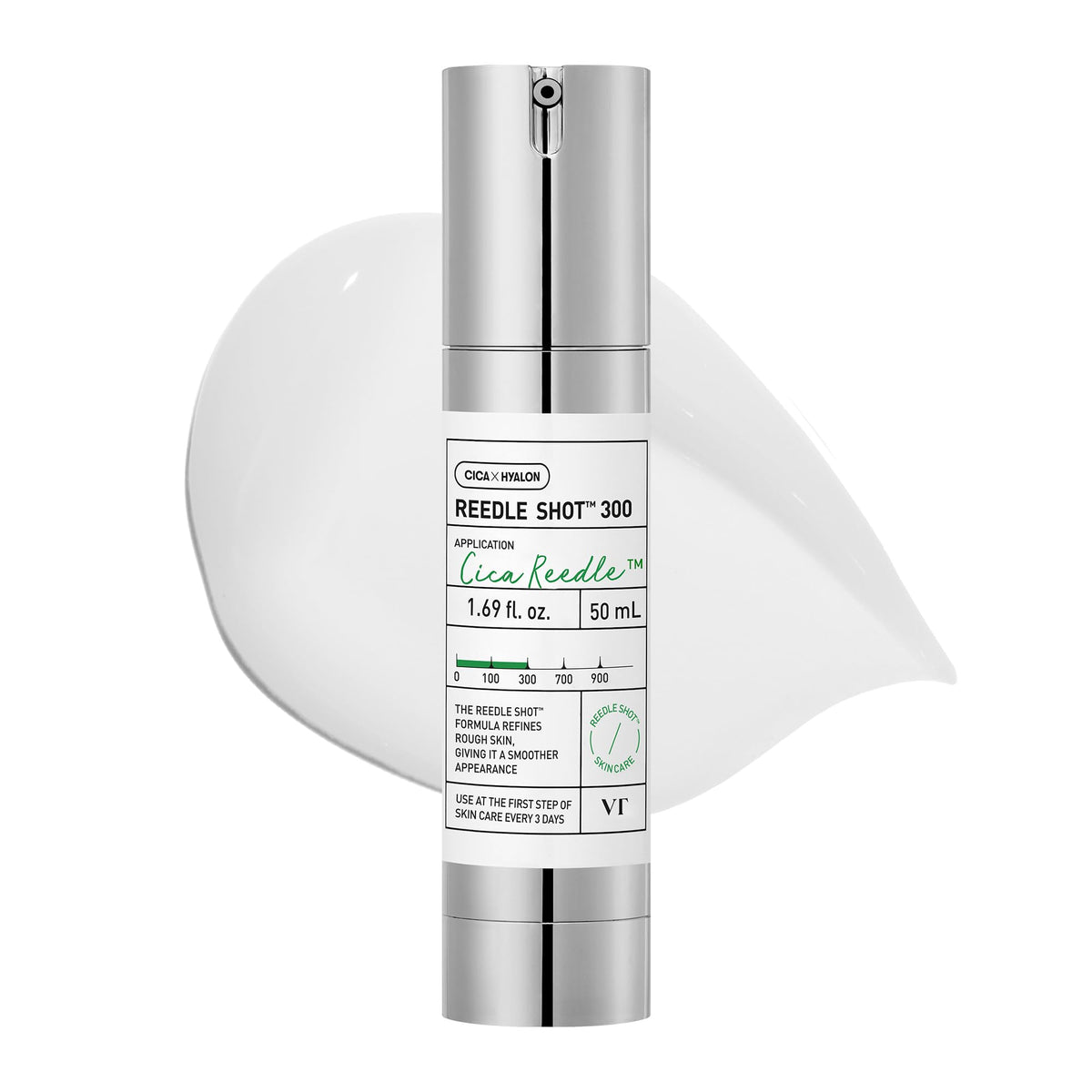 VT COSMETICS CICA Reedle Shot 300 | Advanced Night Exosome, Microneedling Serum, Centella Asiatica, Hyaluronic Acid, Propolis, Soft Skin, Regeneration, Glass Skin, Korean Skin Booster 1.69Fl Oz (50ml)