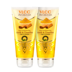 VLCC Skin Brightening Haldi and Chandan Facewash, 100ml (Pack of 2)