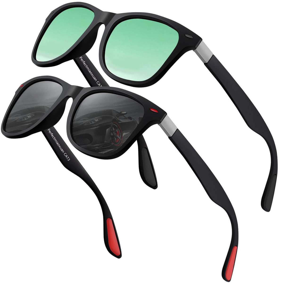Polarized Sunglasses Mens Womens Cool Fishing Driving Hiking Ultralight Retro Wrap Around Travel sun glasses UV Protection