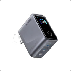 Anker Prime 160W GaN Wall Charger (A2687), 3-Port USB-C with Smart Display & Touch Control, 140W Max PD 3.1 for MacBook Pro, iPhone 17/16/15, iPad
