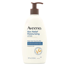 Aveeno Skin Relief Moisturizing Lotion for Very Dry, Itchy Skin with Soothing Triple Oat & Shea Butter Formula, Fragrance Free