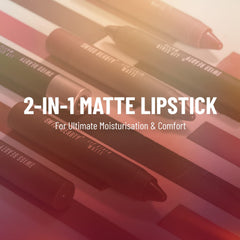Swiss Beauty Stain Matte Lipstick | Long Lasting, Hydrating & Lightweight Lipstick | Red Wine, 3.4gm|
