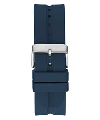 GUESS Men's 42mm Watch - Black Strap Black Dial Gold Tone Case