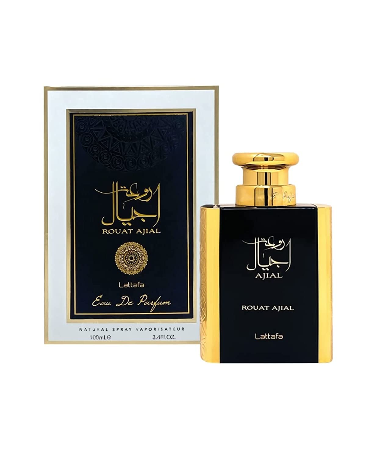 Lattafa Perfumes Rouat Ajial Long Lasting Oudh and Musk Fragrances Premium Imported Eau De Perfume for Men and Women 100 ml (Pack of 1)