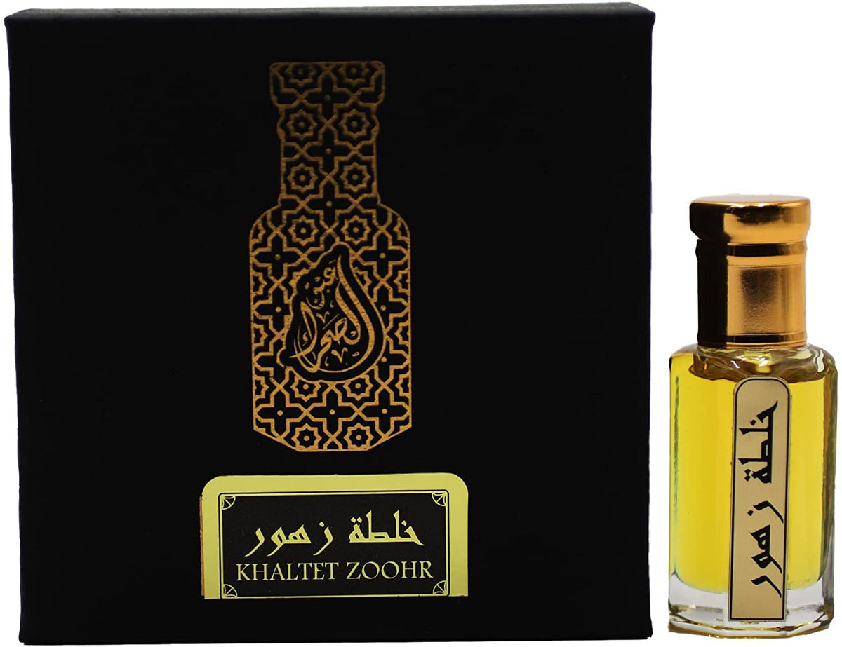 aabak al sahraa عبق الصحراء Khaltet Zohoor Attar, Non Alcoholic Arabic Perfume for Men and Women, 12 ML, Luxury Long Lasting Fragrance for Men and Women with a Twist of Different White Flowers