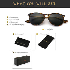 SUNGAIT Vintage Round Sunglasses for Women Men Classic Retro Designer Style
