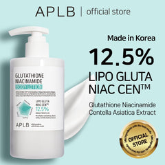 APLB Glutathione Niacinamide Body Lotion | LIPO GLUTA NIAC CEN™ 12.5% 10.14 FL.OZ/Korean Skincare, Long lasting hydration, Revitalize for gentle and improve skin texture