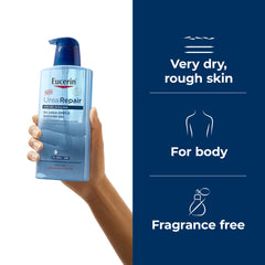 Eucerin Urea Repair Gentle Shower Gel, with 5% Urea and NMF, Gently Cleanses, Exfoliates, Protects the Skin from Drying Out, Dermatologically Proven, for Very Dry, Rough Skin, 400ml